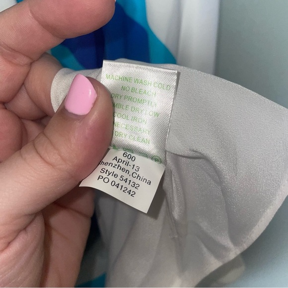 Lilly Pulitzer Caldwell Sail Stripe Colorblock High Low Strapless Maxi Dress Med - Picture 7 of 9